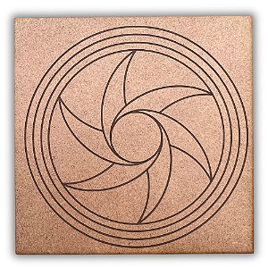 Gráfico Radiestesia MDF 3mm 20x20cm - 002 - Triturador - CRU