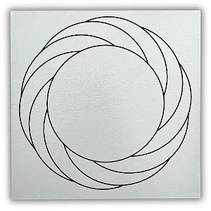 Gráfico Radiestesia MDF 3mm 20x20cm - 003 - Turbilhão - BRANCO