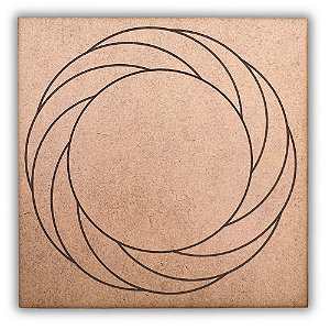 Gráfico Radiestesia MDF 3mm 20x20cm - 003 - Turbilhão - CRU