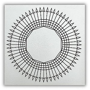 Gráfico Radiestesia MDF 3mm 20x20cm - 004 - Desimpregnador - BRANCO