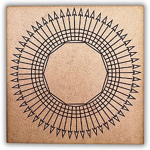 Gráfico Radiestesia MDF 3mm 20x20cm - 004 - Desimpregnador - CRU