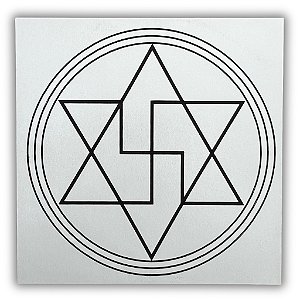 Gráfico Radiestesia MDF 3mm 20x20cm - 007 - Anti Magia - BRANCO