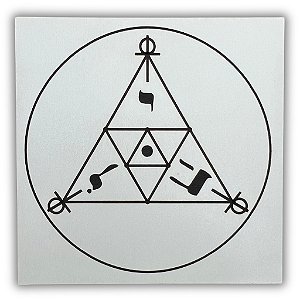 Gráfico Radiestesia MDF 3mm 20x20cm - 008 - Scap - BRANCO