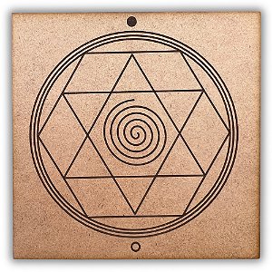 Gráfico Radiestesia MDF 3mm 20x20cm - 009 - Desembraçador Material - CRU