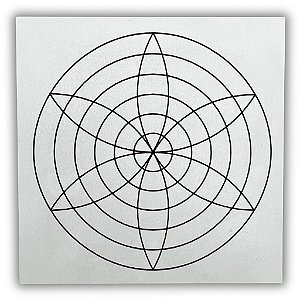 Gráfico Radiestesia MDF 3mm 20x20cm - 012 - Harmonia - BRANCO