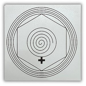 Gráfico Radiestesia MDF 3mm 20x20cm - 013 - Desembaraçador de Relacionamento - BRANCO