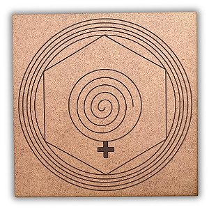 Gráfico Radiestesia MDF 3mm 20x20cm - 013 - Desembaraçador de Relacionamento - CRU