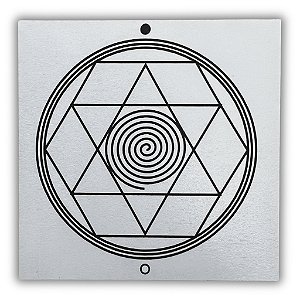 Gráfico Radiestesia MDF 3mm 20x20cm - 017 - Desembaraçador Anti Horario - BRANCO