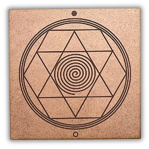 Gráfico Radiestesia MDF 3mm 20x20cm - 017 - Desembaraçador Anti Horario - CRU