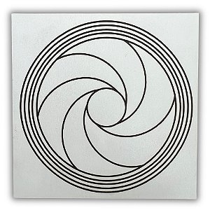 Gráfico Radiestesia MDF 3mm 20x20cm - 020 - Diafragma - BRANCO