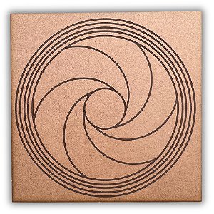Gráfico Radiestesia MDF 3mm 20x20cm - 020 - Diafragma - CRU