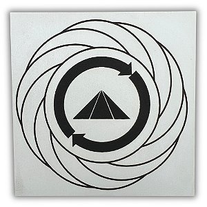 Gráfico Radiestesia MDF 3mm 20x20cm - 021 - Turbilhão com Prosperador - BRANCO