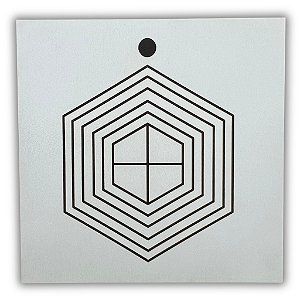 Gráfico Radiestesia MDF 3mm 20x20cm - 022 - Escudo Protetor - BRANCO