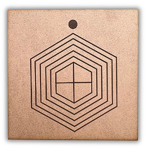 Gráfico Radiestesia MDF 3mm 20x20cm - 022 - Escudo Protetor - CRU