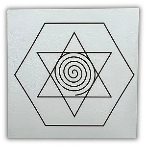 Gráfico Radiestesia MDF 3mm 20x20cm - 023 - Desembaraçador Físico - BRANCO