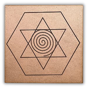 Gráfico Radiestesia MDF 3mm 20x20cm - 023 - Desembaraçador Físico - CRU