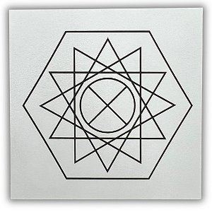 Gráfico Radiestesia MDF 3mm 20x20cm - 028 - Programador Físico - BRANCO