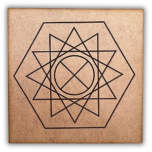 Gráfico Radiestesia MDF 3mm 20x20cm - 028 - Programador Físico - CRU