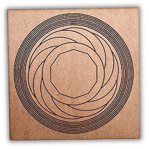 Gráfico Radiestesia MDF 3mm 20x20cm - 029 - Trigono - CRU