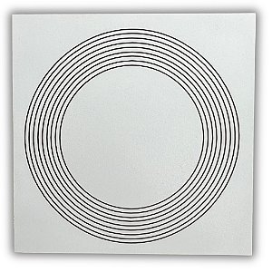 Gráfico Radiestesia MDF 3mm 20x20cm - 031 - Nove Circulos - BRANCO