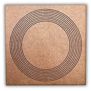 Gráfico Radiestesia MDF 3mm 20x20cm - 031 - Nove Circulos - CRU