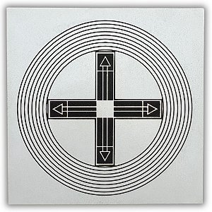 Gráfico Radiestesia MDF 3mm 20x20cm - 032 - Cruz Cósmica - BRANCO
