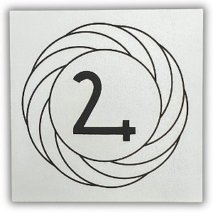 Gráfico Radiestesia MDF 3mm 20x20cm - 033 - Turbilhão com Júpiter - BRANCO