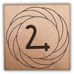 Gráfico Radiestesia MDF 3mm 20x20cm - 033 - Turbilhão com Júpiter - CRU