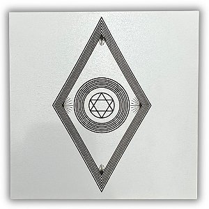 Gráfico Radiestesia MDF 3mm 20x20cm - 034 - Justiça Divina - BRANCO