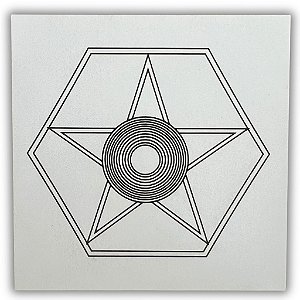 Gráfico Radiestesia MDF 3mm 20x20cm - 037 - Regulador Hormonal - BRANCO