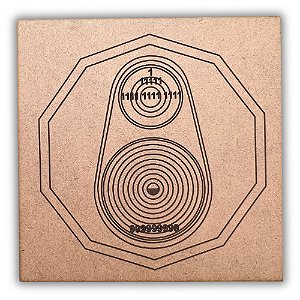 Gráfico Radiestesia MDF 3mm 20x20cm - 038 - Relax Sono a Distancia - CRU