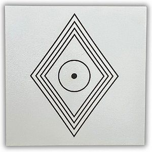Gráfico Radiestesia MDF 3mm 20x20cm - 040 - Losango Solar - BRANCO