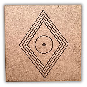Gráfico Radiestesia MDF 3mm 20x20cm - 040 - Losango Solar - CRU