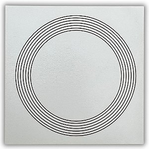Gráfico Radiestesia MDF 3mm 20x20cm - 041 - Sete Circulos - BRANCO