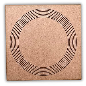 Gráfico Radiestesia MDF 3mm 20x20cm - 041 - Sete Circulos - CRU