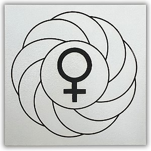 Gráfico Radiestesia MDF 3mm 20x20cm - 042 - Turbilhão com Vênus - BRANCO