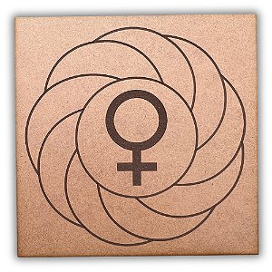 Gráfico Radiestesia MDF 3mm 20x20cm - 042 - Turbilhão com Vênus - CRU