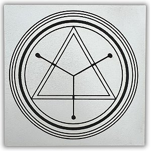 Gráfico Radiestesia MDF 3mm 20x20cm - 043 - Dinamizador de Fígado - BRANCO