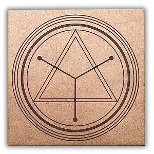 Gráfico Radiestesia MDF 3mm 20x20cm - 043 - Dinamizador de Fígado - CRU