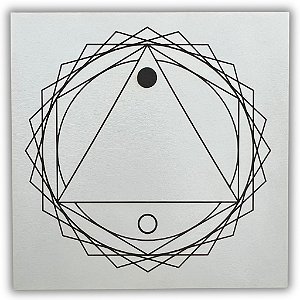 Gráfico Radiestesia MDF 3mm 20x20cm - 045 - Antidepressor 2 - BRANCO