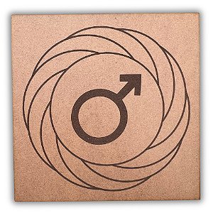 Gráfico Radiestesia MDF 3mm 20x20cm - 050 - Turbilhão com Marte - CRU