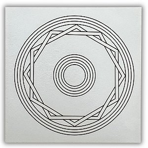 Gráfico Radiestesia MDF 3mm 20x20cm - 053 - Amplificador Energizador - BRANCO