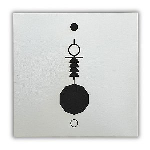 Gráfico Radiestesia MDF 3mm 20x20cm - 054 - Cruz Ansata - BRANCO