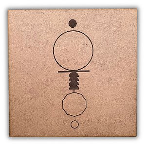 Gráfico Radiestesia MDF 3mm 20x20cm - 055 - Cruz Ansata 2 - CRU