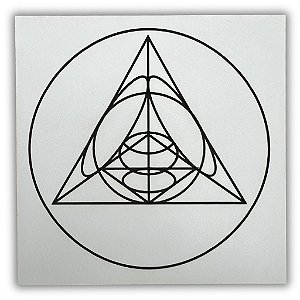 Gráfico Radiestesia MDF 3mm 20x20cm - 057 - Pirâmide de Integração - BRANCO
