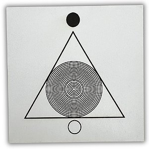 Gráfico Radiestesia MDF 3mm 20x20cm - 058 - Triangulo Divino - BRANCO