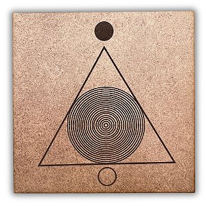Gráfico Radiestesia MDF 3mm 20x20cm - 058 - Triangulo Divino - CRU