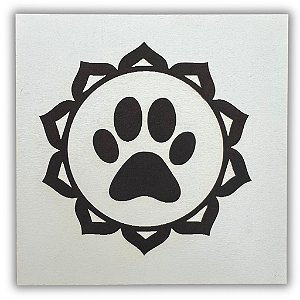Gráfico Radiestesia MDF 3mm 20x20cm - 060 - Chakra Braquial - BRANCO