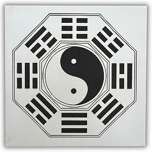 Gráfico Radiestesia MDF 3mm 20x20cm - 061 - Baguá - BRANCO