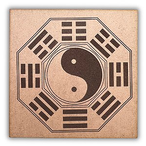 Gráfico Radiestesia MDF 3mm 20x20cm - 061 - Baguá - CRU